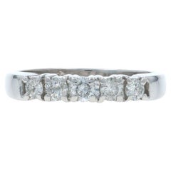 Weißgold Diamant Hochzeit Band - 14k Runde Brillant .50ctw Ring