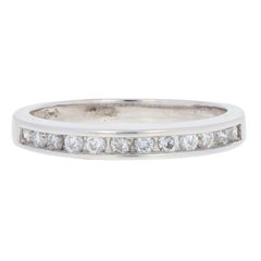 White Gold Diamond Wedding Band, 14k Round Brilliant Cut .25ctw Women
s Ring