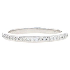 Weißgold-Diamant-Ehering - 14k runder Brillant Stapelbarer Ring