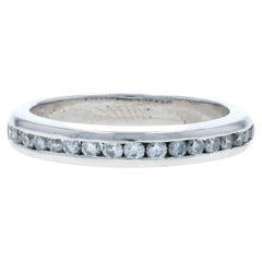 White Gold Diamond Wedding Band - 18k Round Brilliant .40ctw Ring White Gold Diamond Wedding Band - 18k Round Brilliant .40ctw Ring