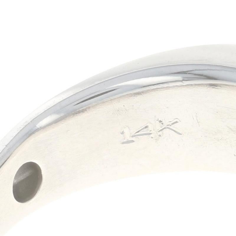 Weißgold Diamant Hochzeit Herrenband - 14k Runde Brillant .25ctw Ring Größe 8 1 im Angebot 3