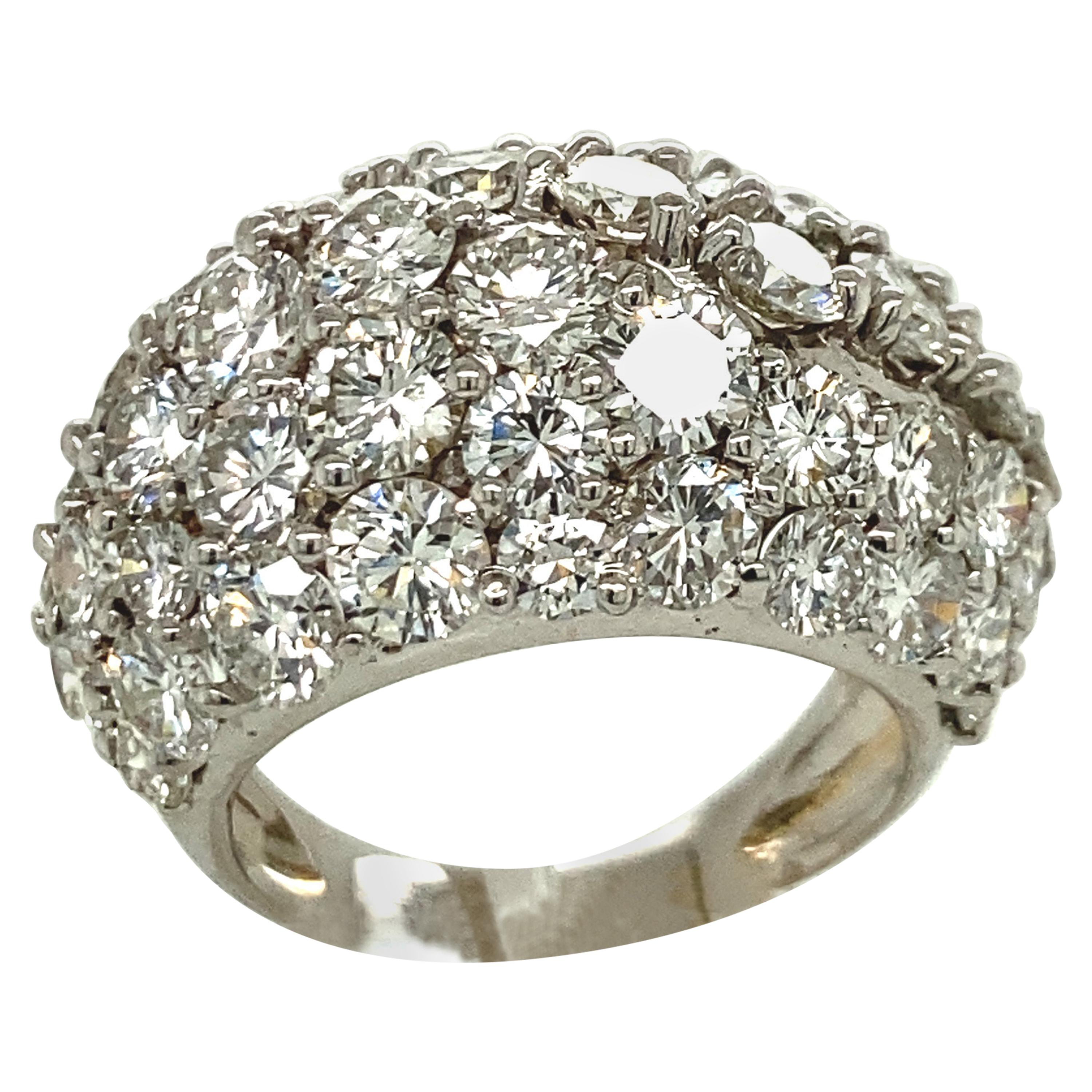 White Gold Dome Diamond Ring