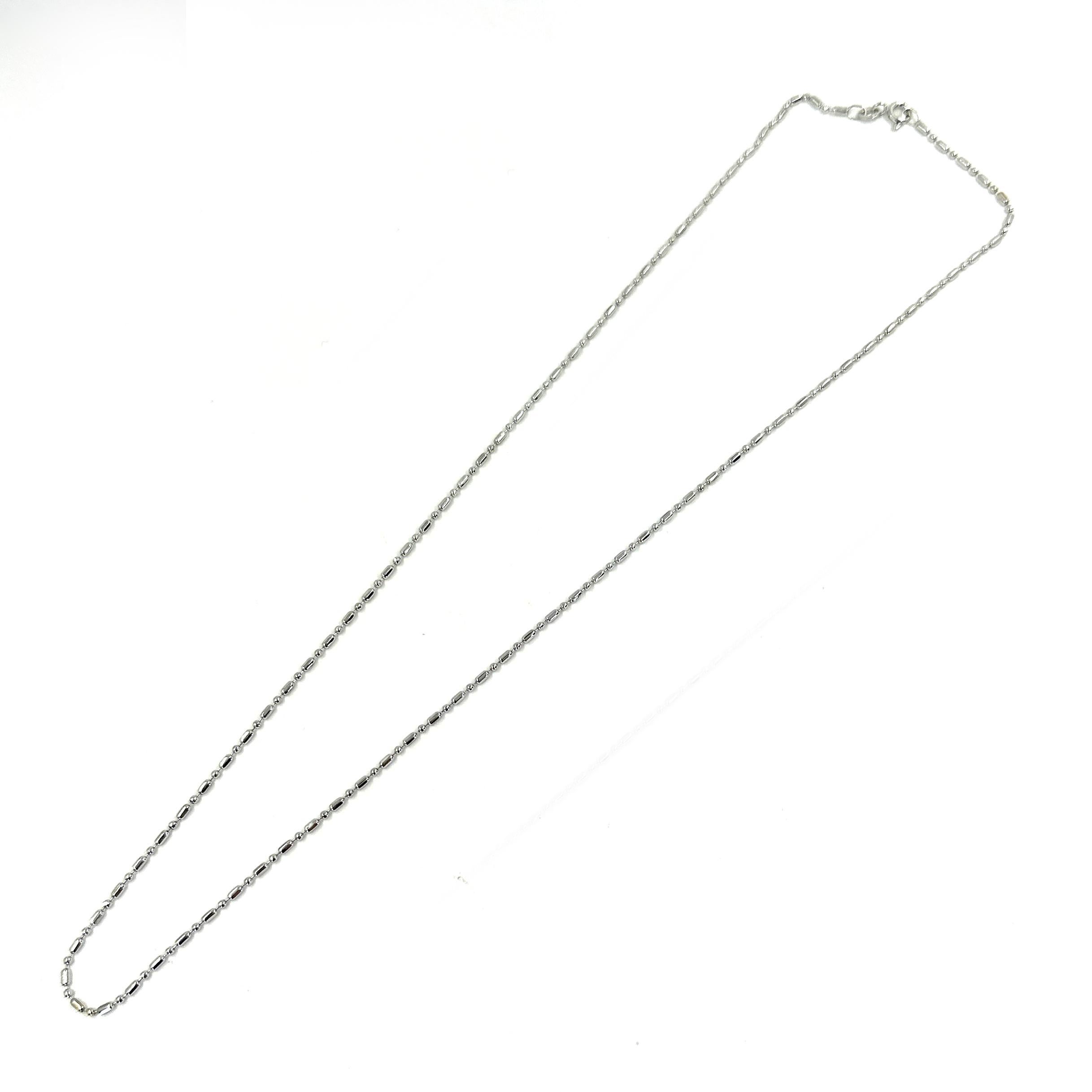 da uomo o donna Catena con Dot Dot Dot in oro bianco in vendita