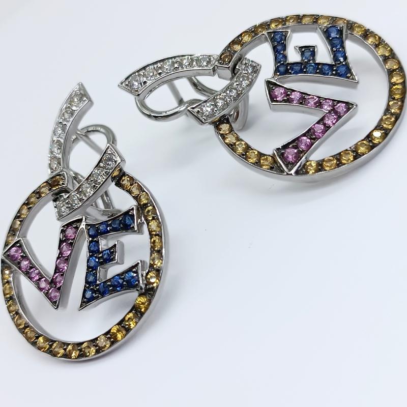 White Gold Earring LOVE For Sale 1