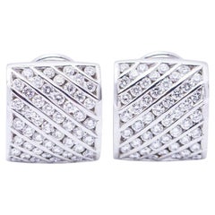 White Gold Earrings with Diamonds