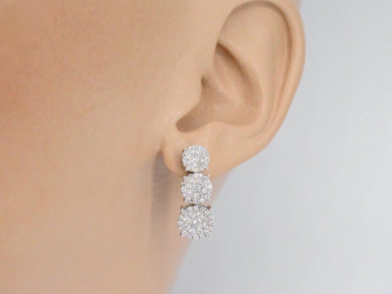 White gold designer earrings Clearance