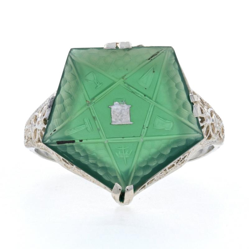 Vintage 32nd Degree Scottish Rite Ring, 14K Gold and Platinum Masonic ...