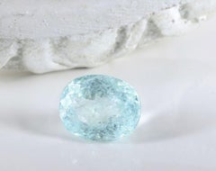 White Gold Italian Style Serpent Ring with Blue Paraiba Tourmaline