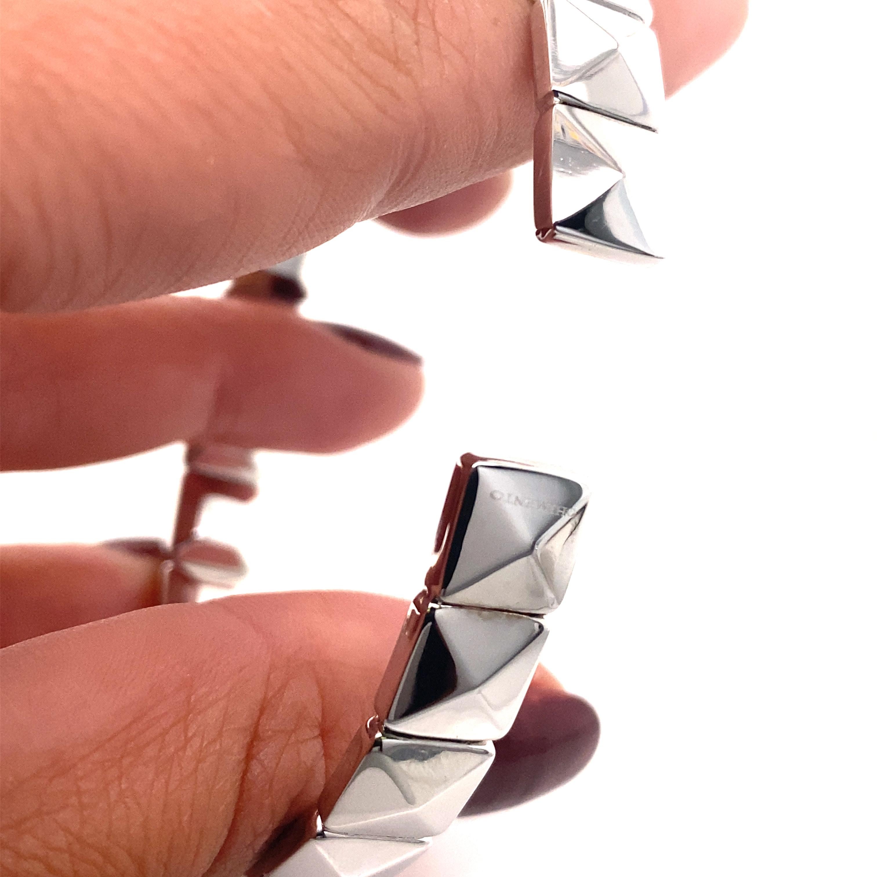 Moderne Bracelet Chimento moderne en or blanc 18 carats en vente