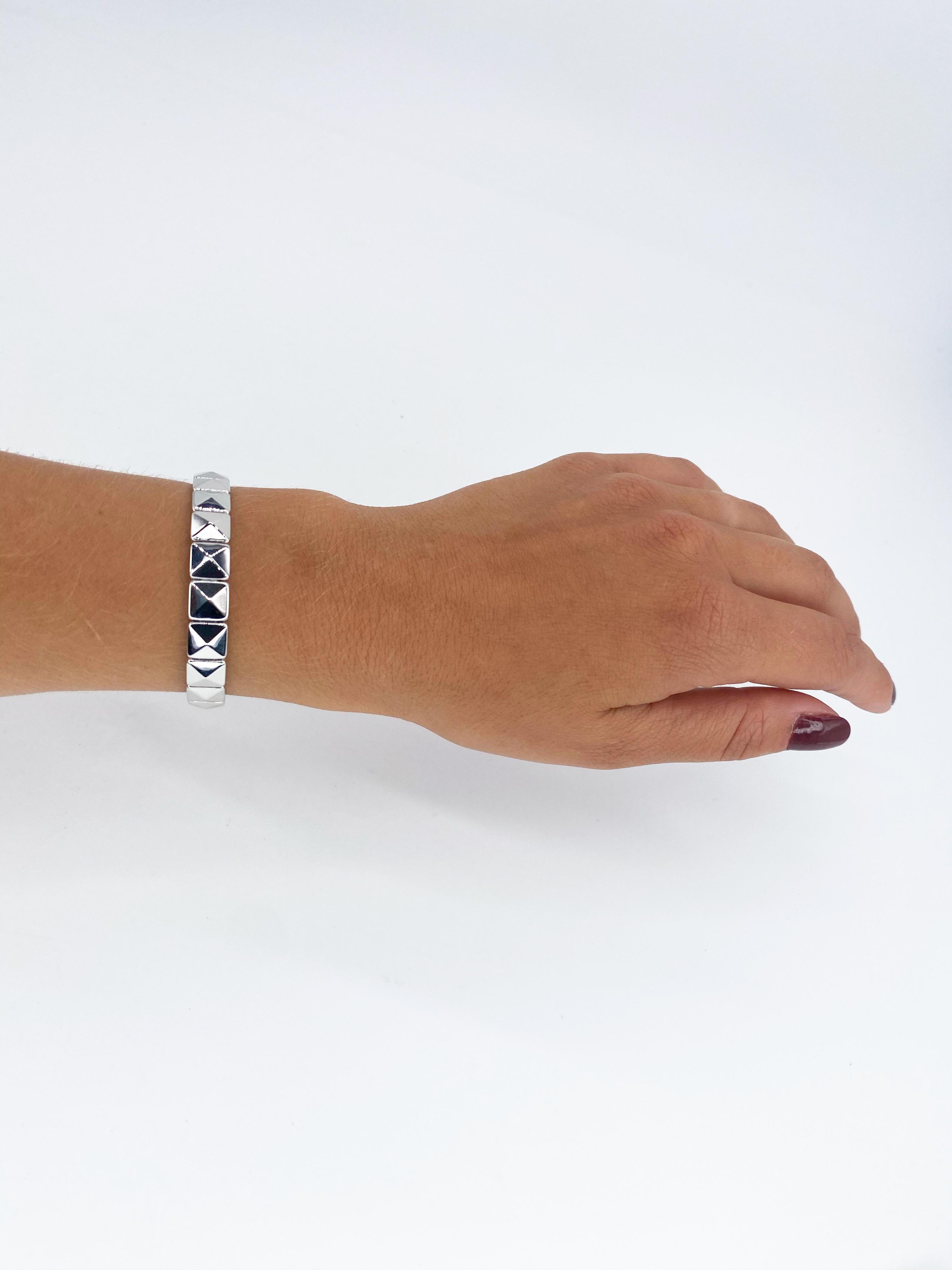 Bracelet Chimento moderne en or blanc 18 carats Pour femmes en vente