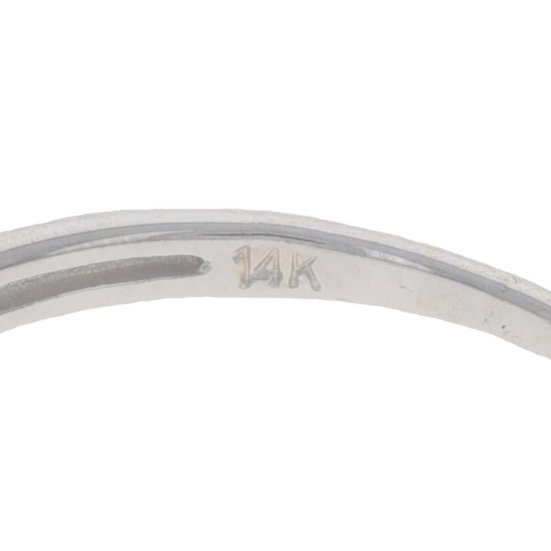 White Gold Emerald Diamond Band - 14k Round 0.55ctw Ring 2