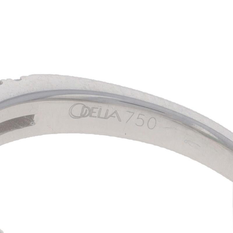 Ring aus Weißgold mit Smaragd und Diamant - 18k rund 1,46 ctw im Angebot 2