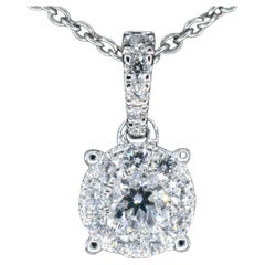 White Gold Entourage Pendant with Brilliant Cut Diamonds