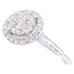 Entourage-Ring aus 18 Karat Weißgold mit 30 Diamanten, 0,50 Karat, neu