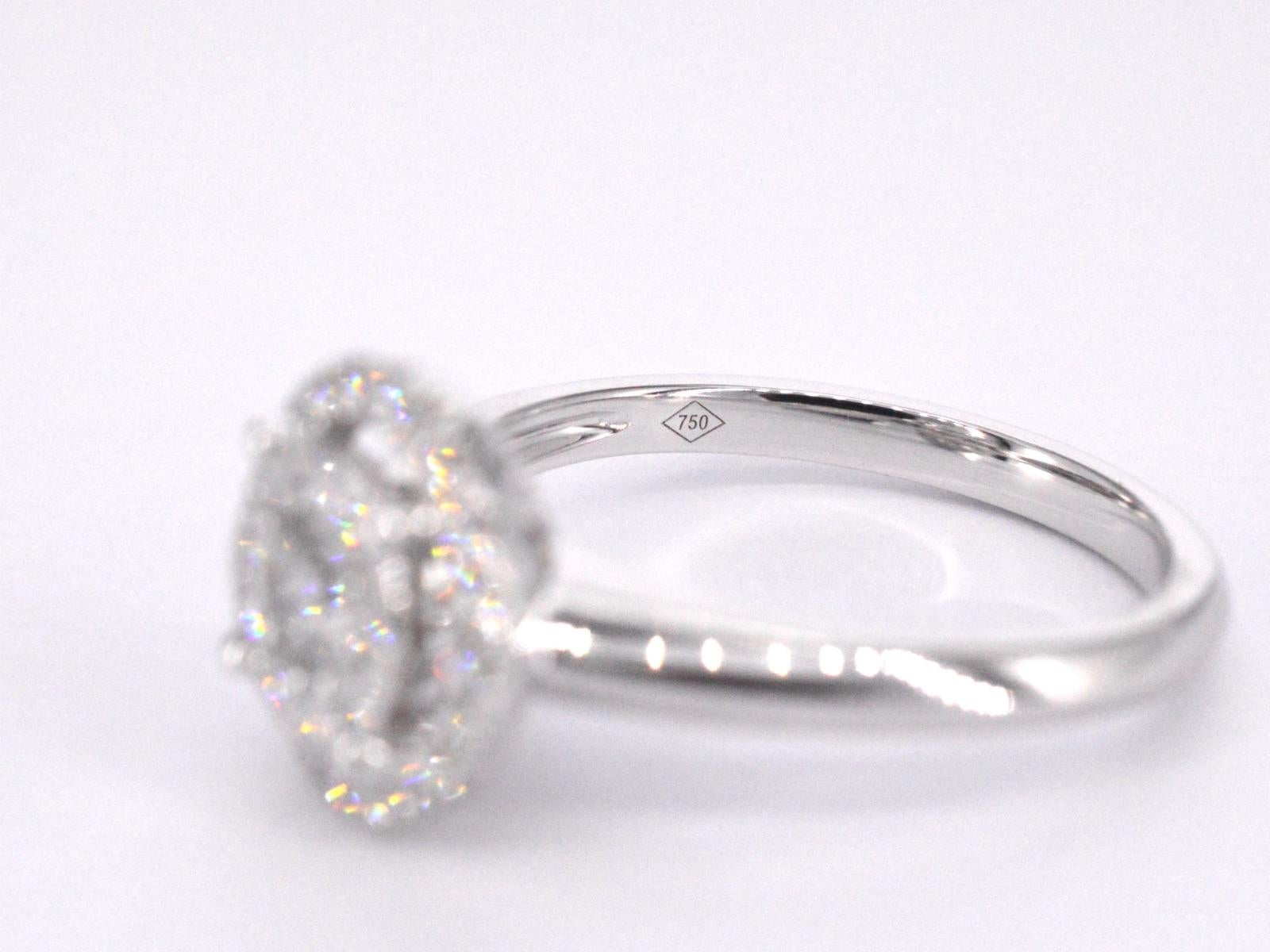 Anello Entourage in oro bianco con diamanti in vendita 3