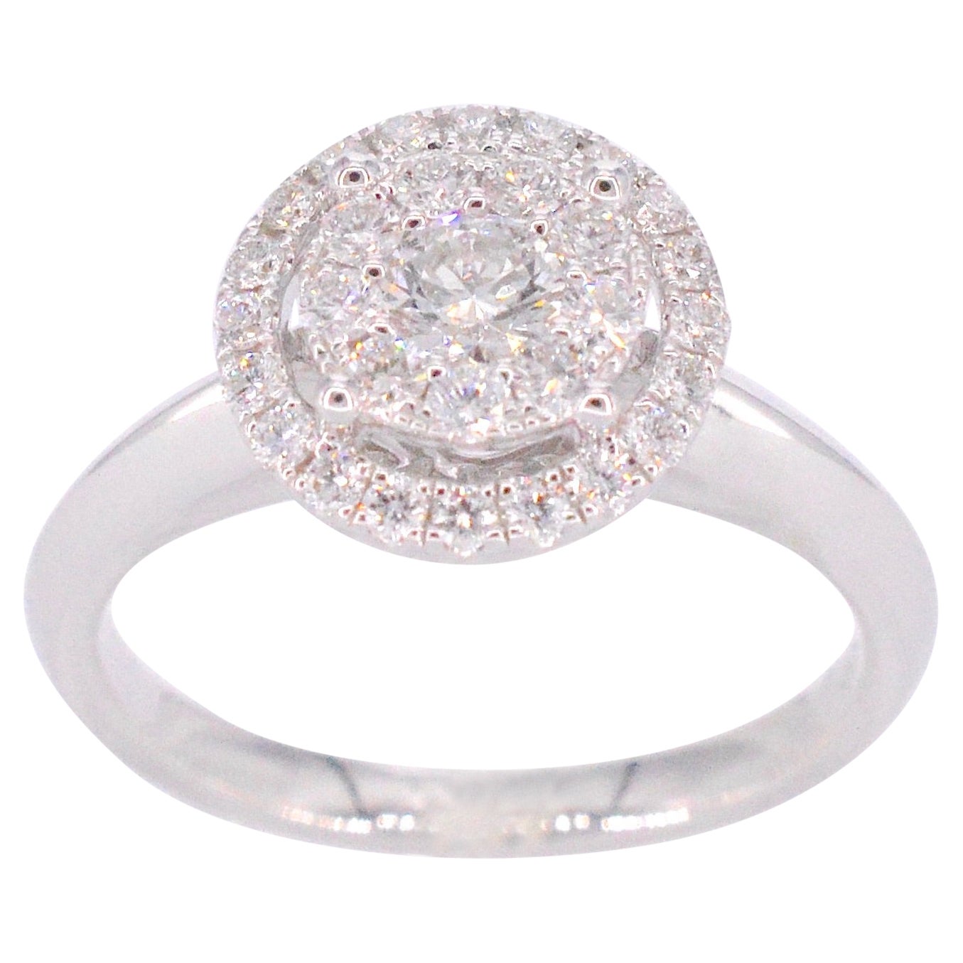 Anello Entourage in oro bianco con diamanti