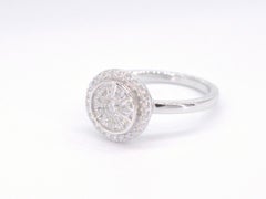 White Gold Entourage Ring with Brilliant and Baguette Cut Diamonds