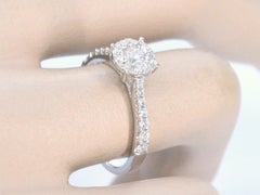 White Gold Entourage Ring with Brilliant Cut Diamonds