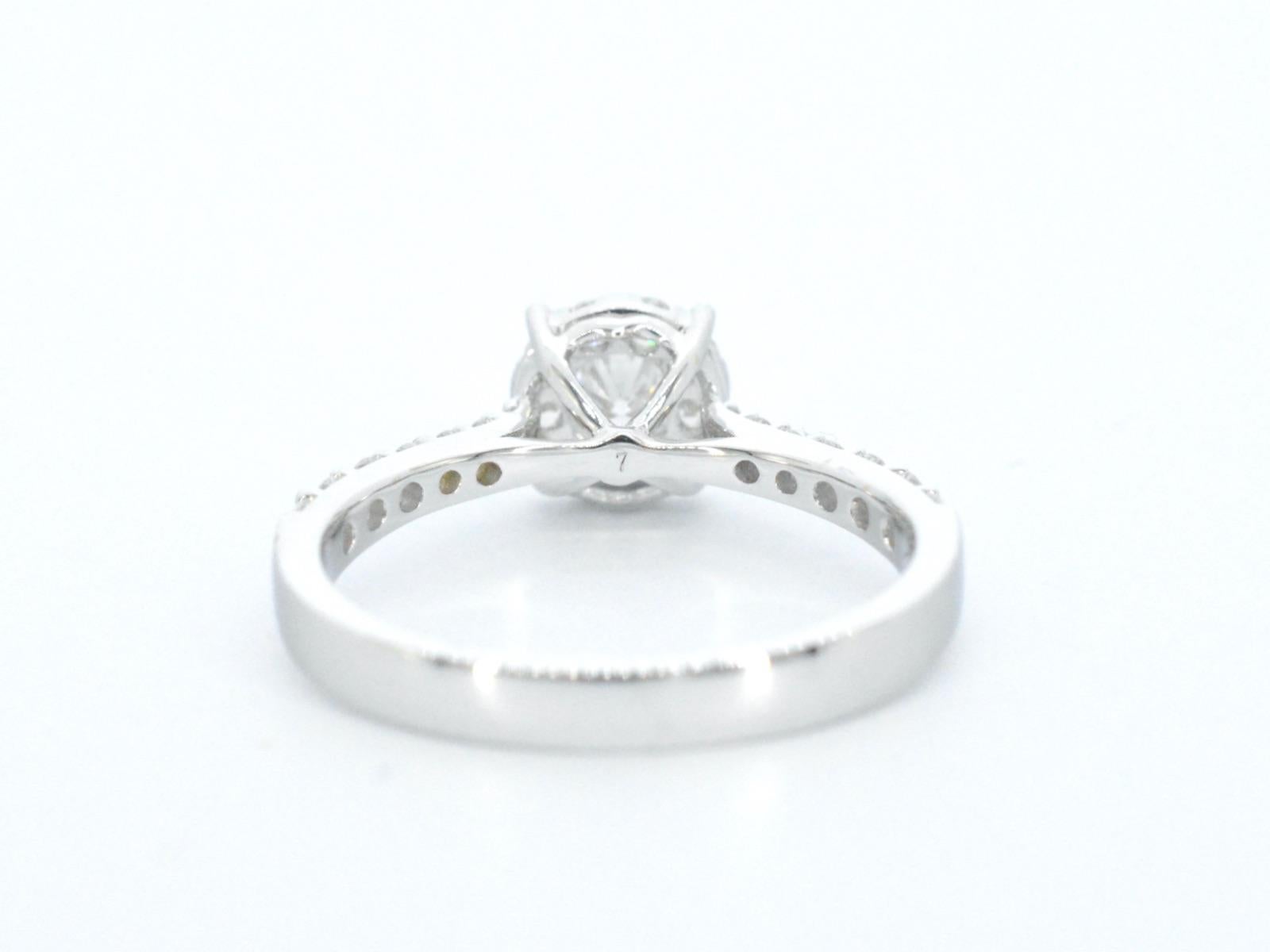White Gold Entourage Ring with Brilliant Cut Diamonds For Sale 2