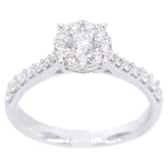 White Gold Entourage Ring with Brilliant Cut Diamonds
