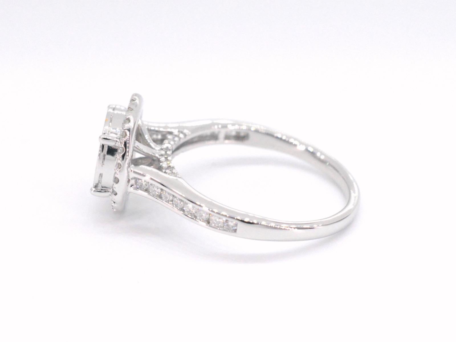 Brilliant Cut White Gold Entourage Ring with Diamonds For Sale