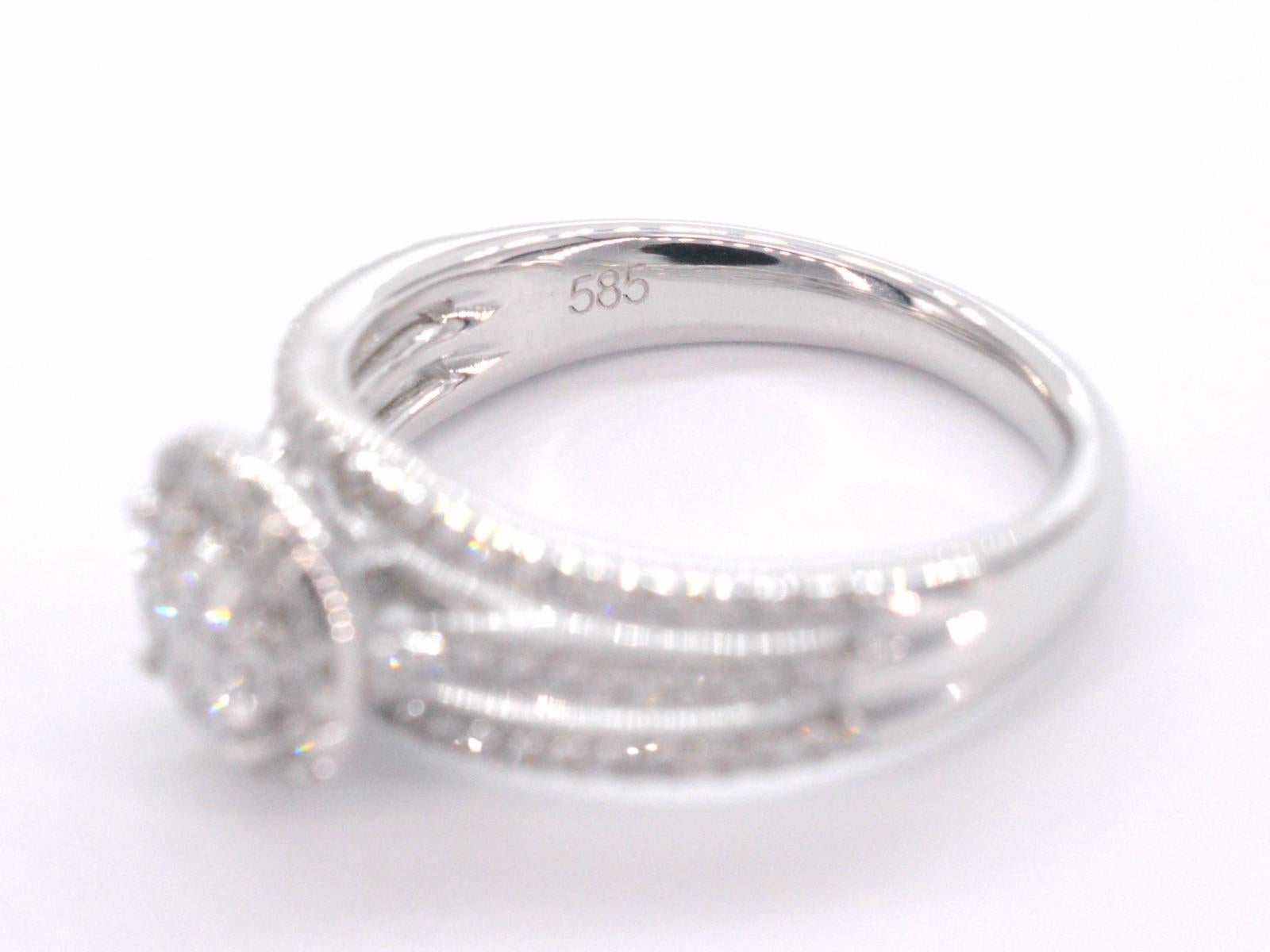 Women's White Gold Entourage Ring with Diamonds For Sale