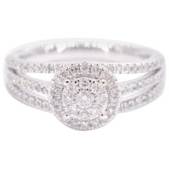 White Gold Entourage Ring with Diamonds