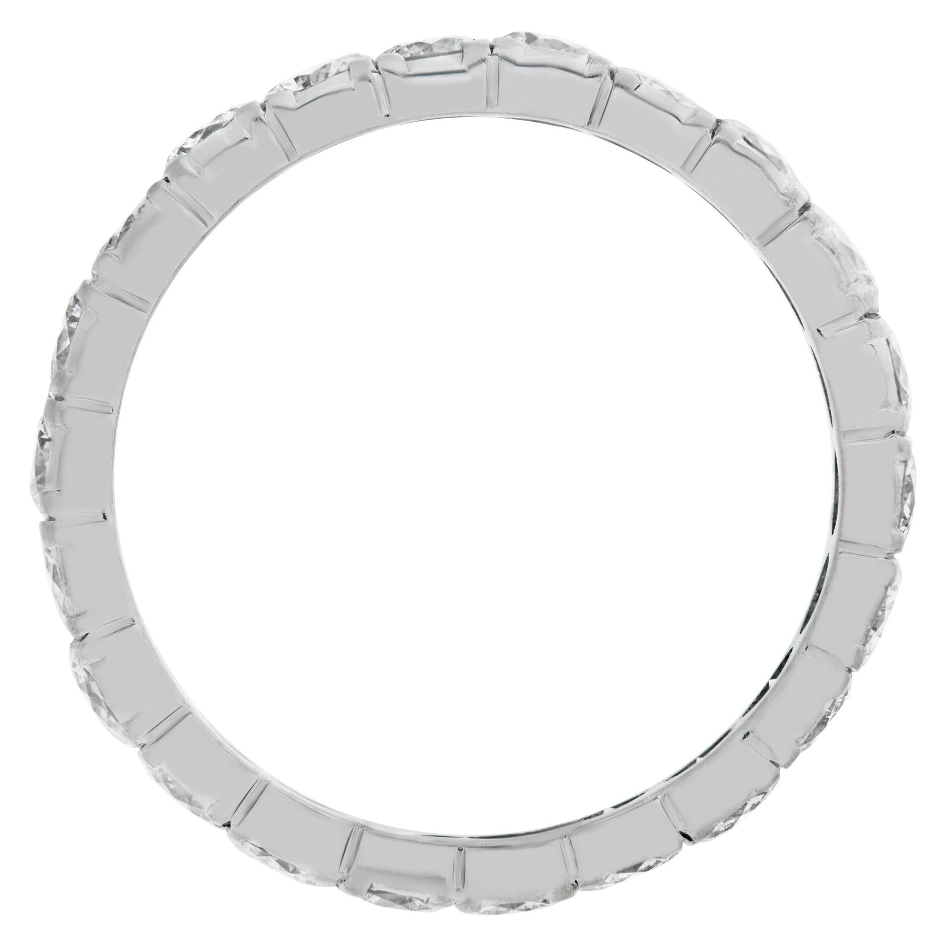 da uomo o donna Fascia per l'eternità in oro bianco con circa 1,5 carati di diamanti di colore G-H, purezza VS in vendita