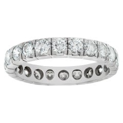 Vintage White gold eternity band w/ approx. 1.5 cts in G-H Color, VS Clarity diamonds