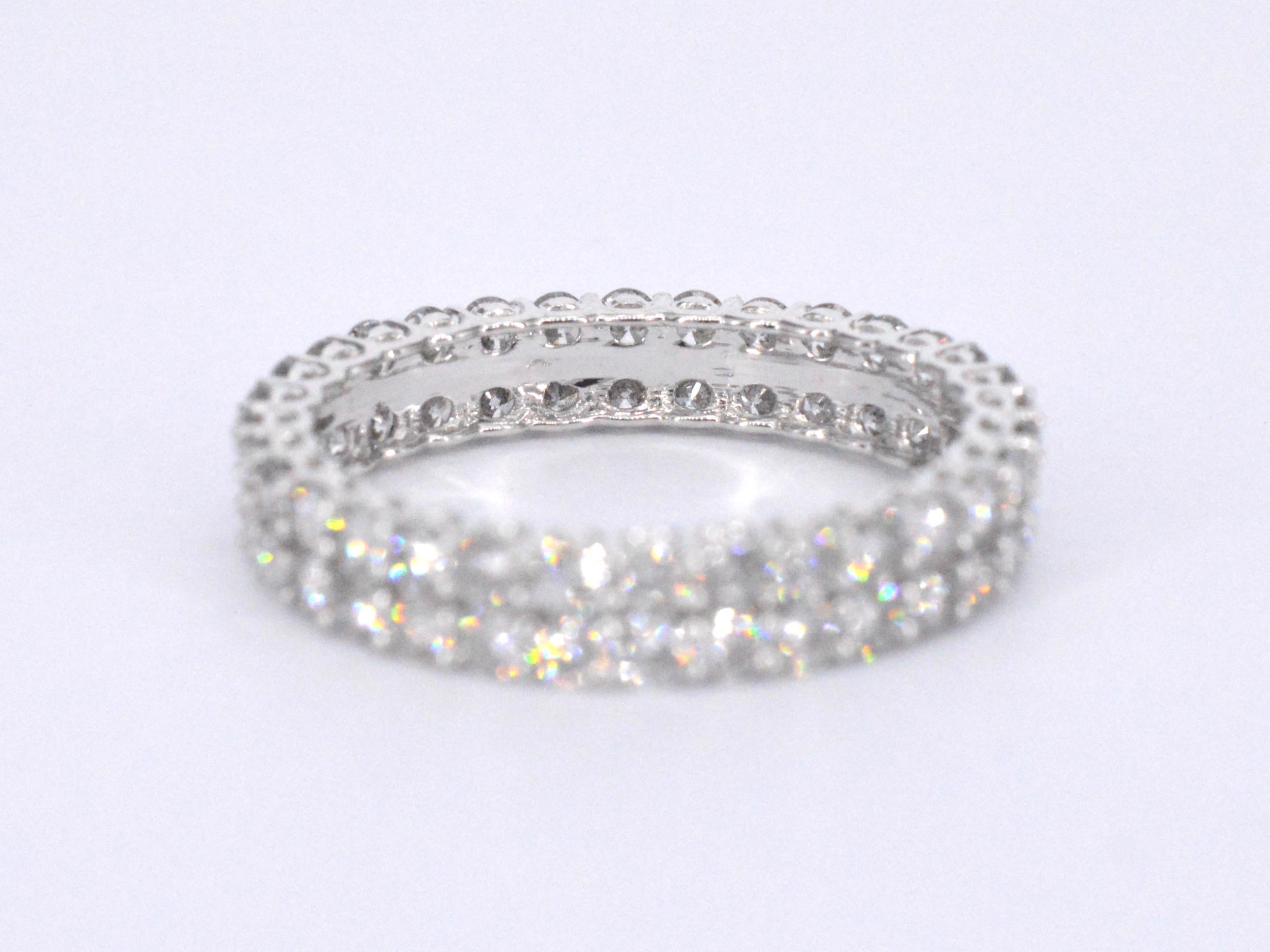 White Gold Eternity Ring with Diamonds For Sale 1