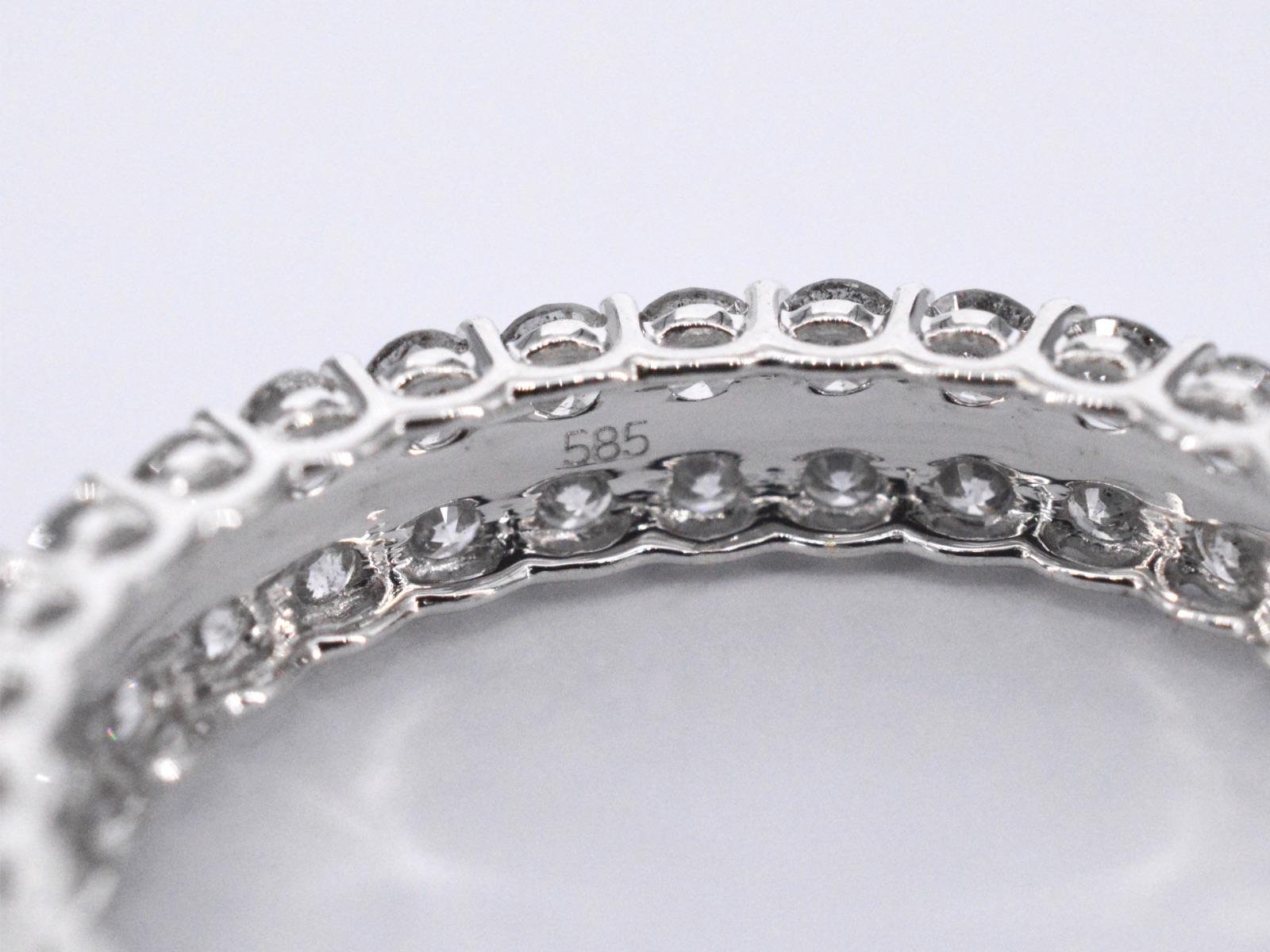 White Gold Eternity Ring with Diamonds For Sale 2