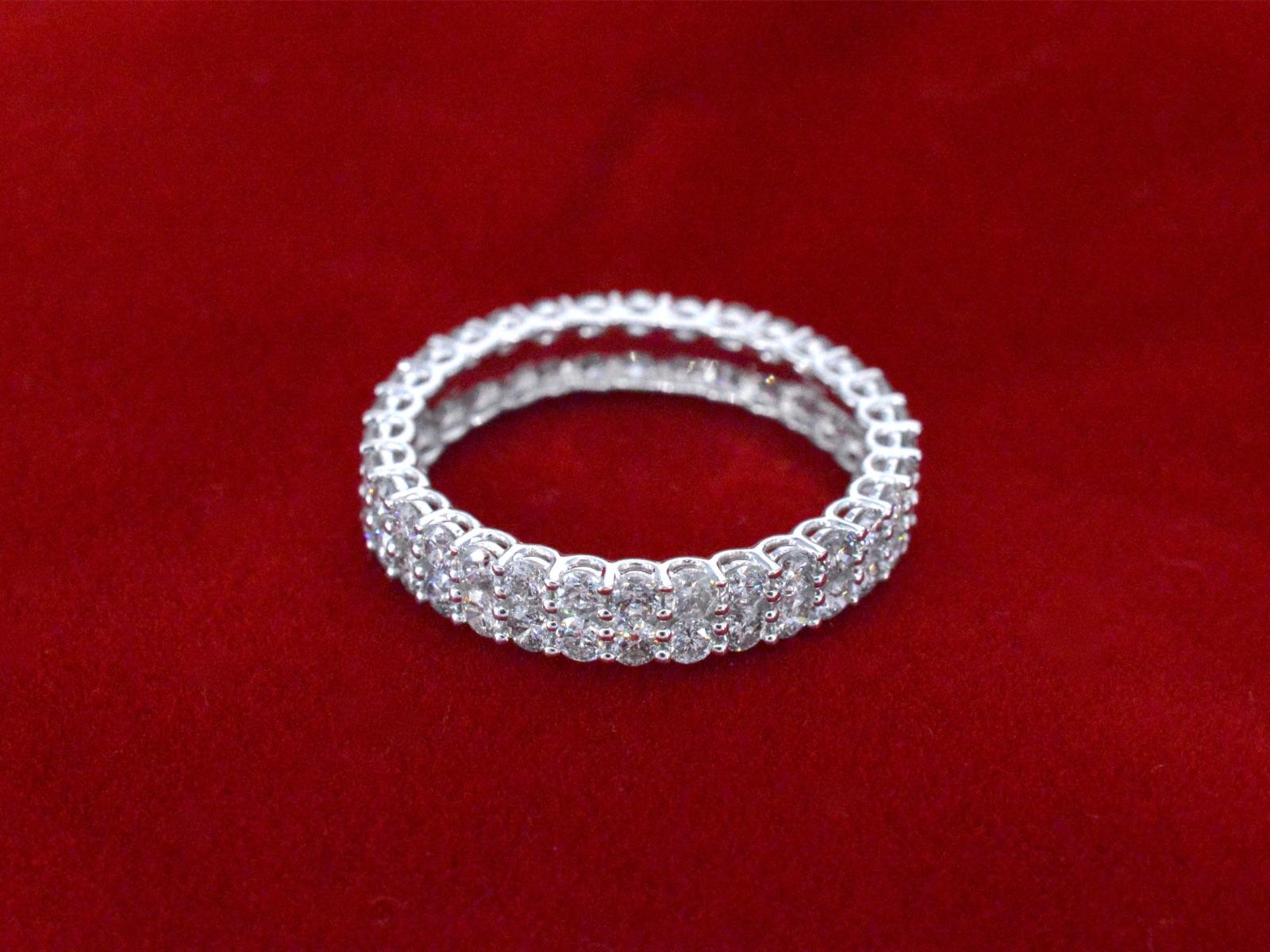 White Gold Eternity Ring with Diamonds For Sale 3