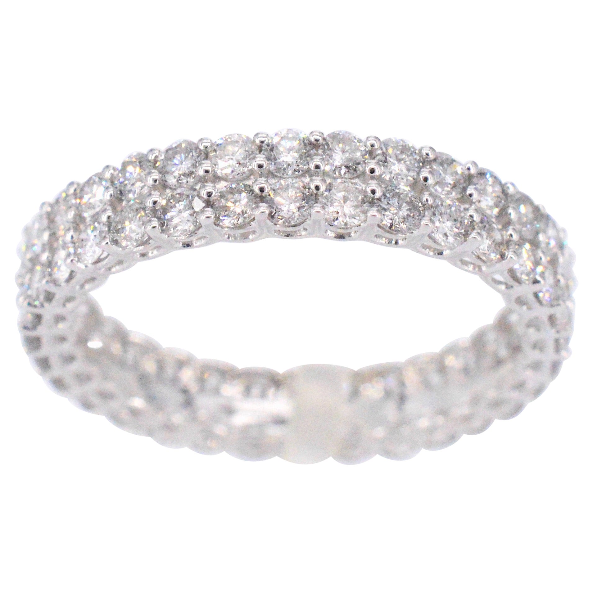 White Gold Eternity Ring with Diamonds For Sale