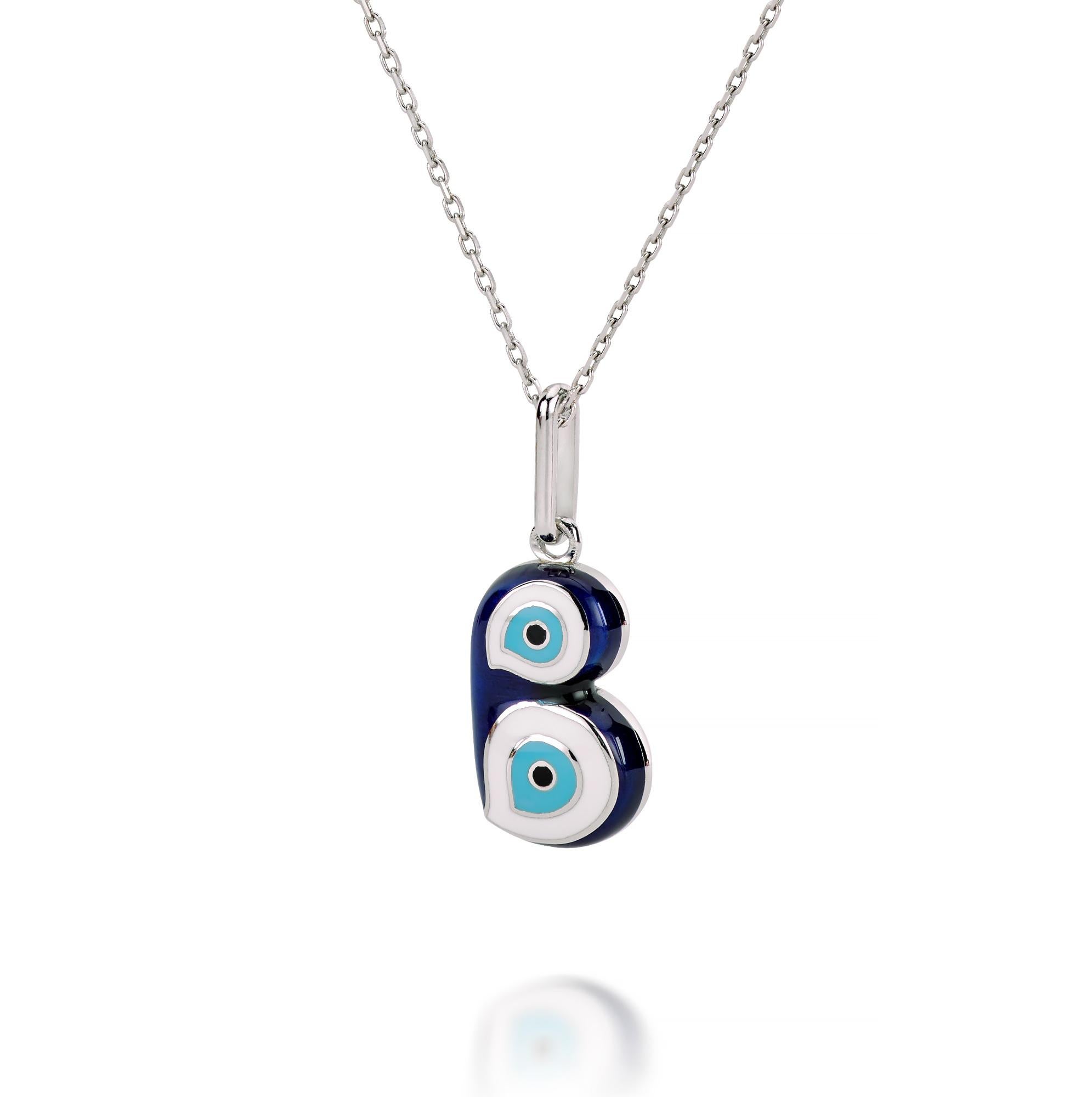 The Nazarlique Evil Eye ID Letter Form, B Charm Handcrafting Blue Enamel Necklace In 14K Gold, Is A Striking Example Of The Sentimental Style.
Beautifully Timeless And Personal To Each Wearer, Initial B Pendant Necklace Was Designed To Be Treasured