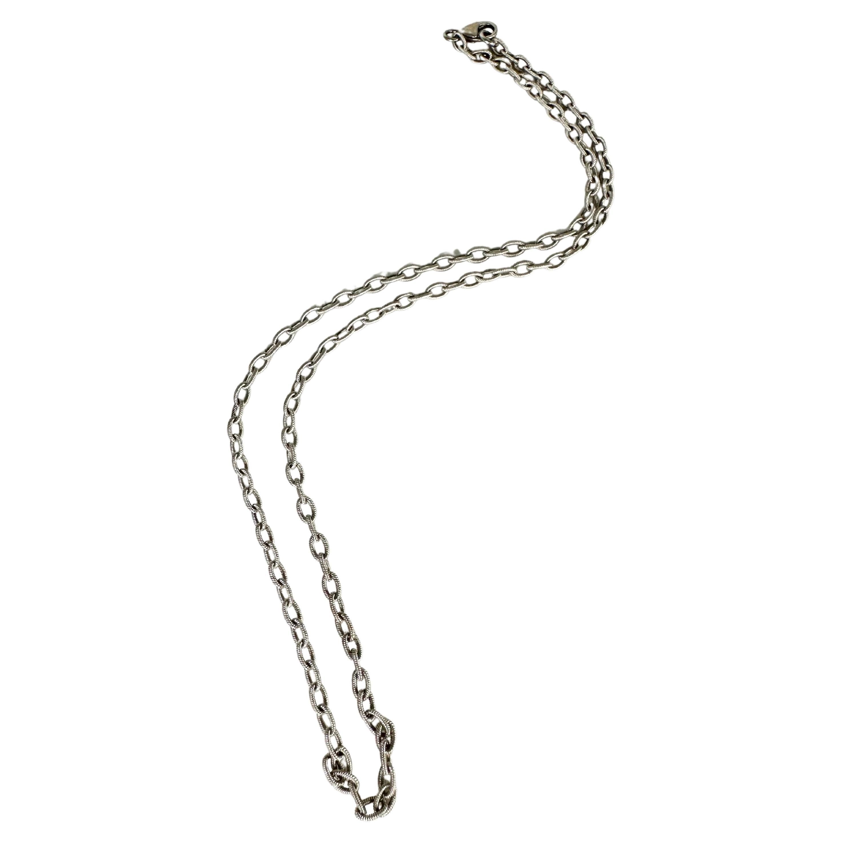White Gold Fancy Chain 18 Karat White Gold Excellent Craftmanship