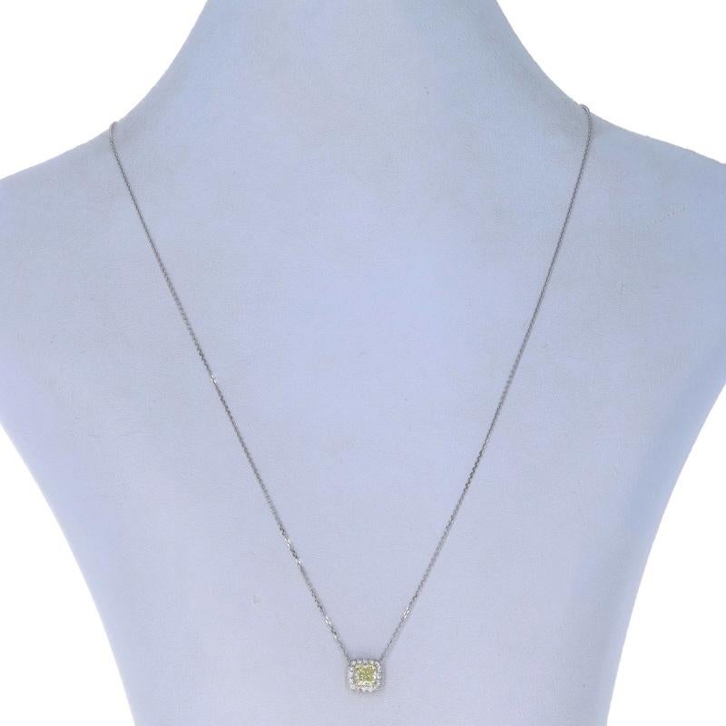 Contenu en métal : Or blanc 18k et or jaune 18k

Informations sur les pierres
Diamant naturel
Carat(s) : .72ct
Coupe : Carré Radiant
Couleur : jaune fantaisie
Clarté : VVS2
Certifié par : GIA
Numéro de rapport : 2205122317

Diamants
