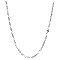 White Gold Flat Cable Chain Necklace 18 1/4" - 14k