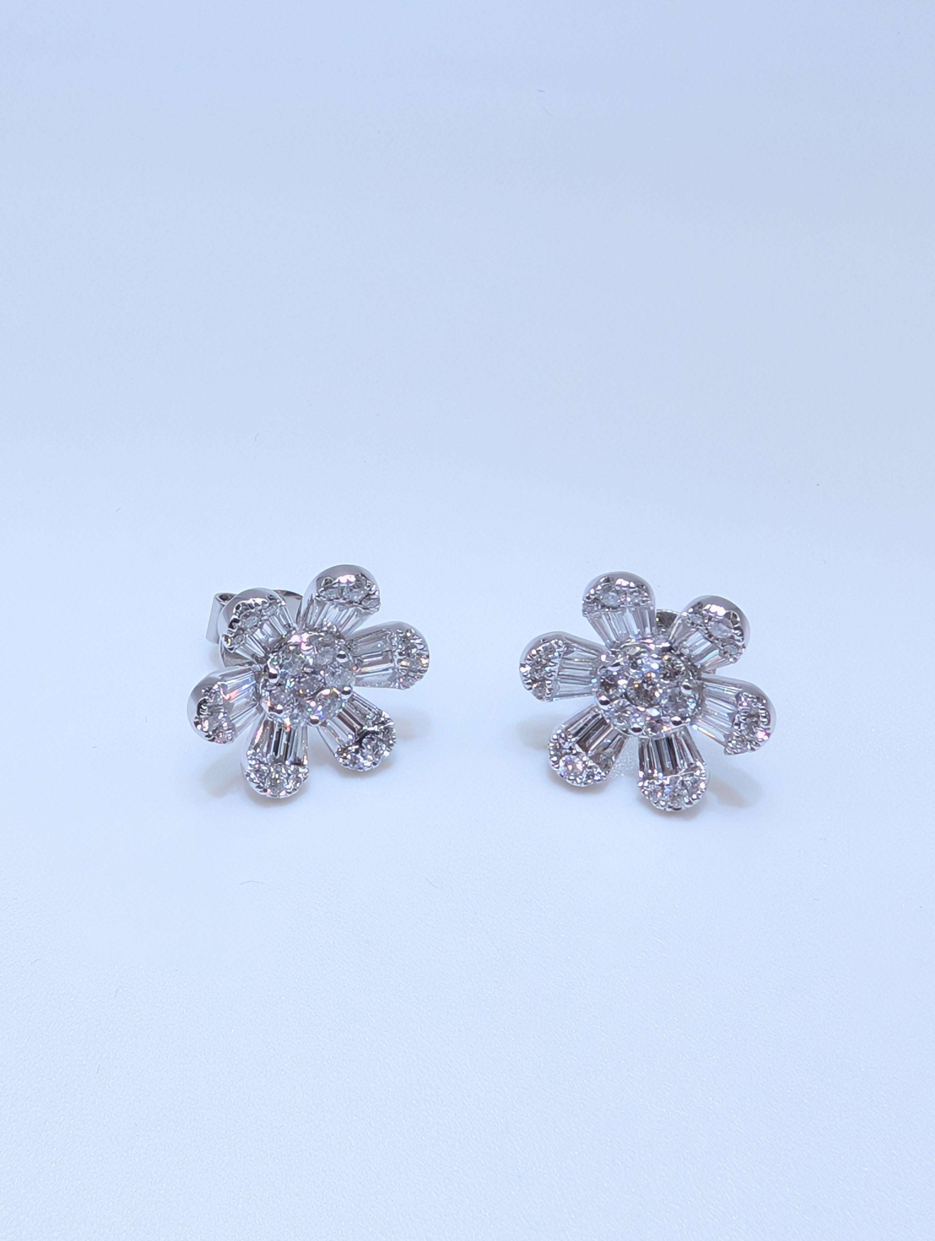 14k White Gold Diamond Floral Stud Earrings — 2.23 Total Carat Weight

Add a touch of timeless brilliance to your collection with these exquisite 14k white gold stud earrings. Designed in a charming floral motif 🌸, each earring features a