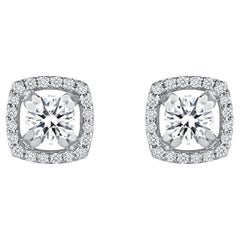 White Gold Genuine Diamond Earrings