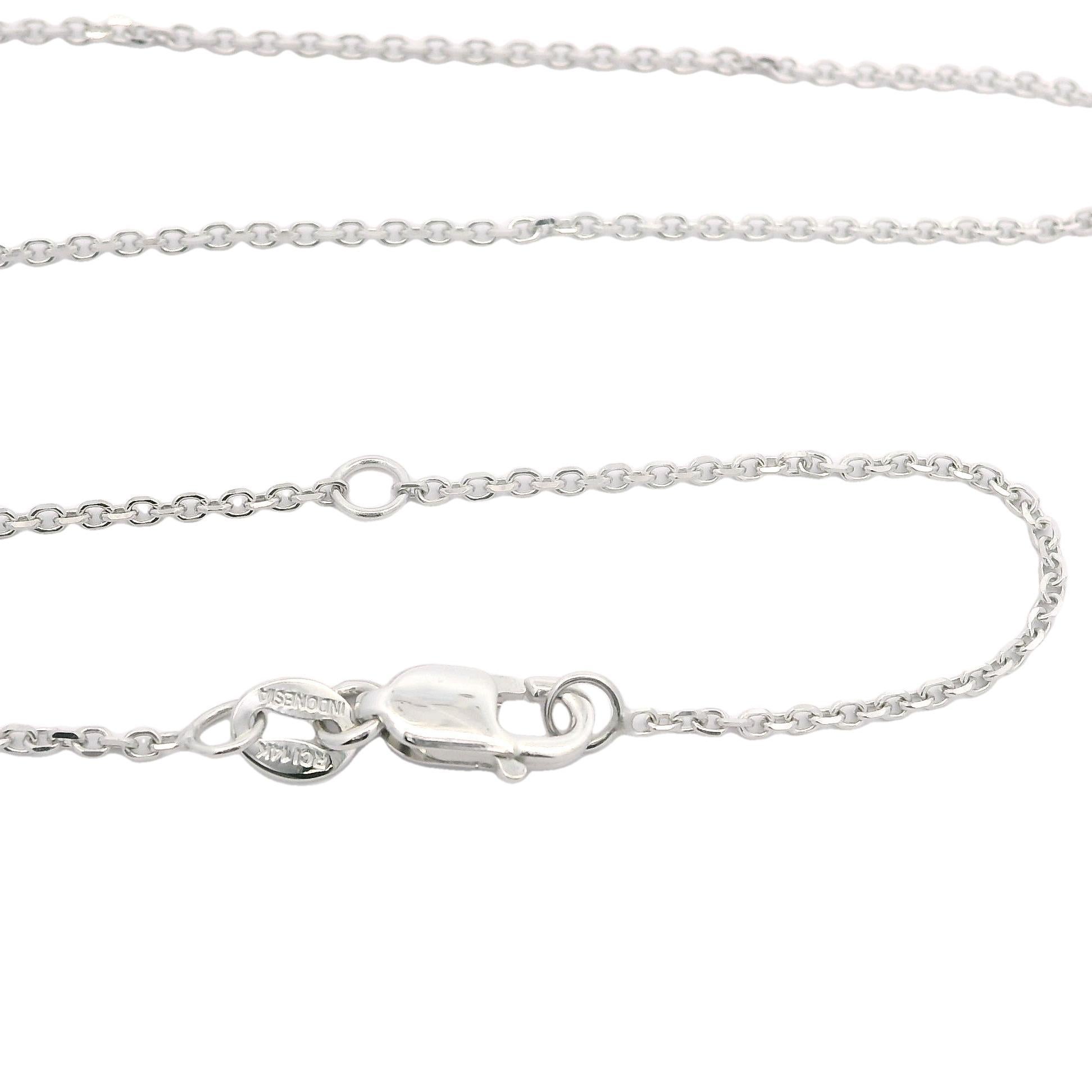 Collana con ciondolo a fiore in oro bianco GIA 0,92ctw rubino rotondo e diamante in vendita 1