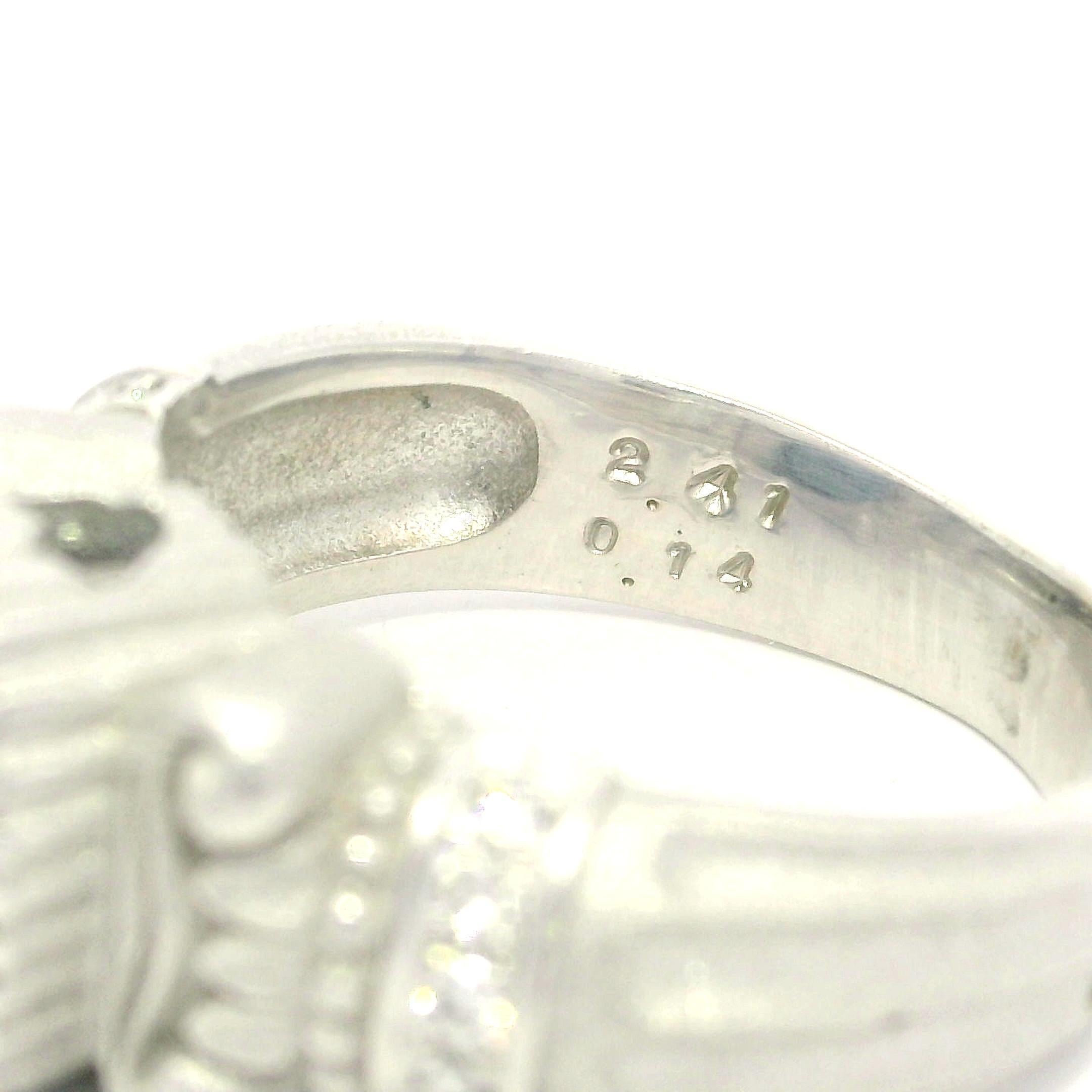Oro Blanco GIA 2.55ct Rara Espinela Azul Oscura Diamante Chorro de Arena Columna Mate Anillo Corte brillante en venta