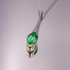 White Gold Grossular Pendant