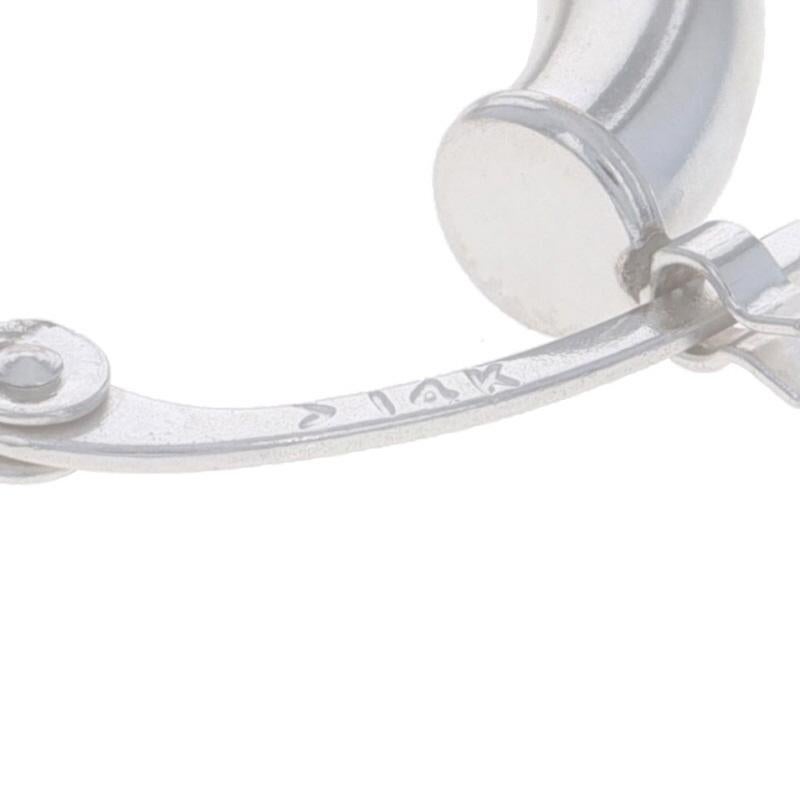 Orecchini a cerchio in oro bianco - 14k - forati in vendita 1