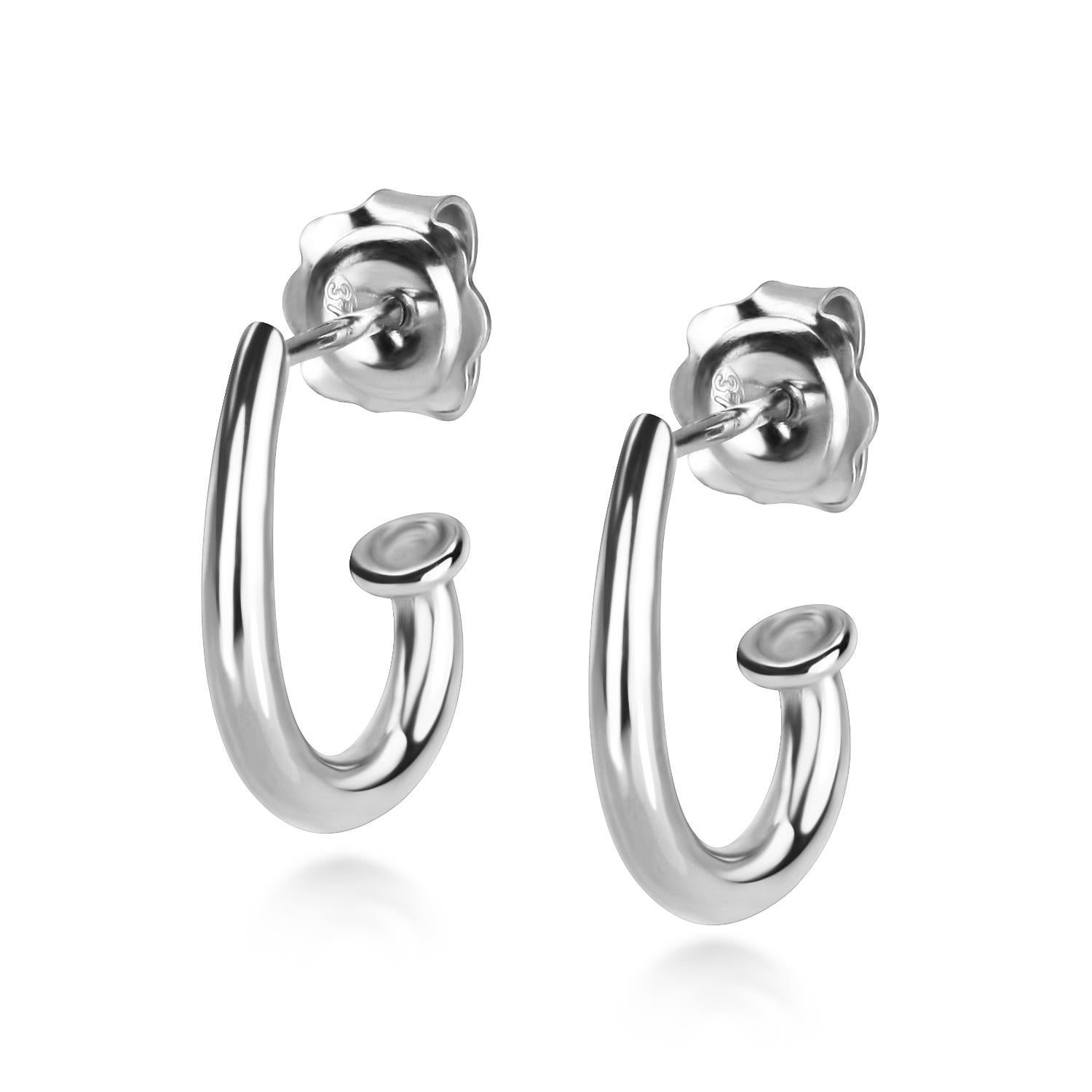 Elegant drop hoop earrings with a graceful taper. When wearing the hoop earrings alone, they are comforting, subtle glamour for day-to-day wear that you will come back to time and again.

Our 'Juno' Drop Stud Hoop Earrings are made to both be worn