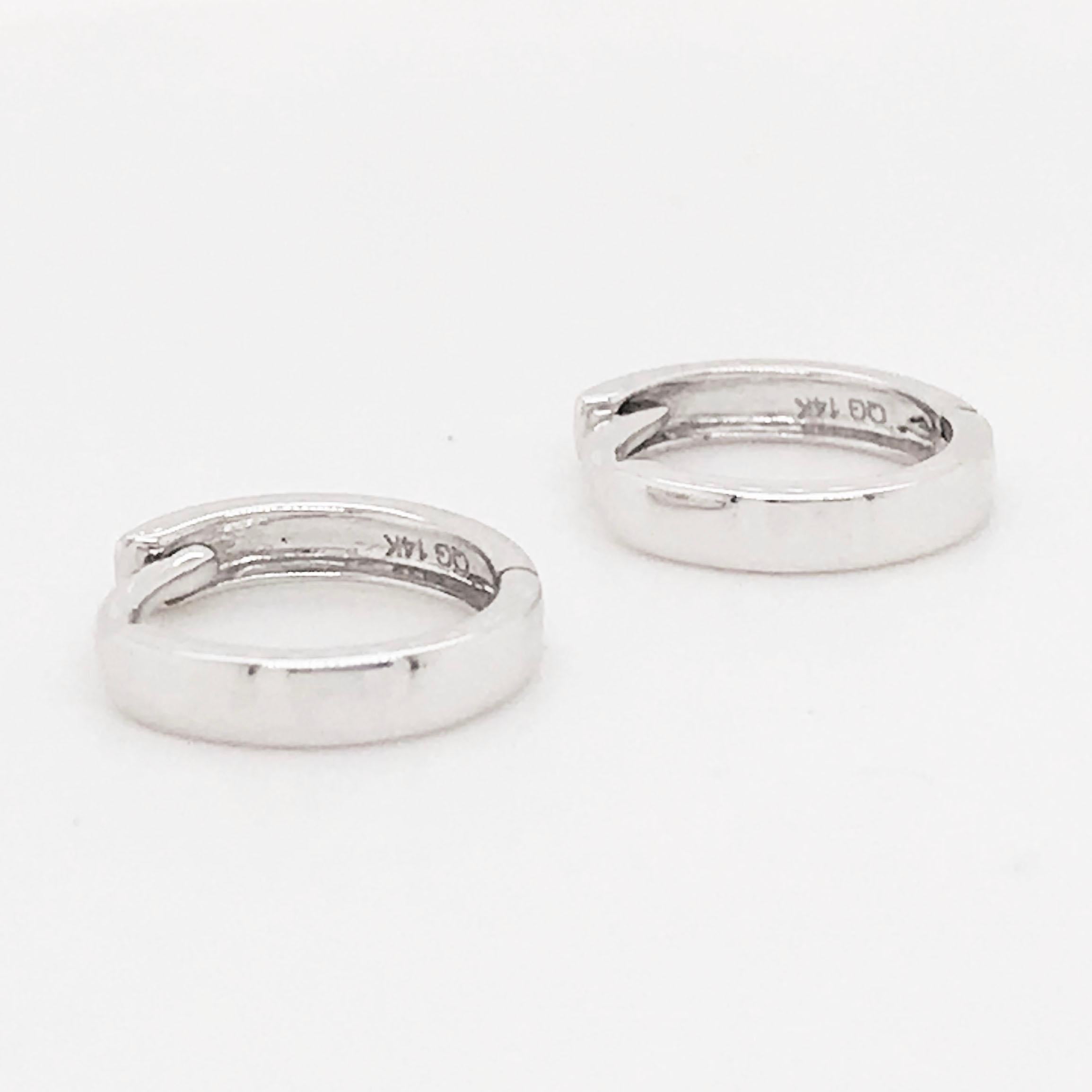 These solid white gold huggie earrings are the perfect addition to your fine jewelry collection!  They are versatile and go with everything! The solid white gold mini hoop earrings are a classic jewelry staple. Everyone should have a pair, they are