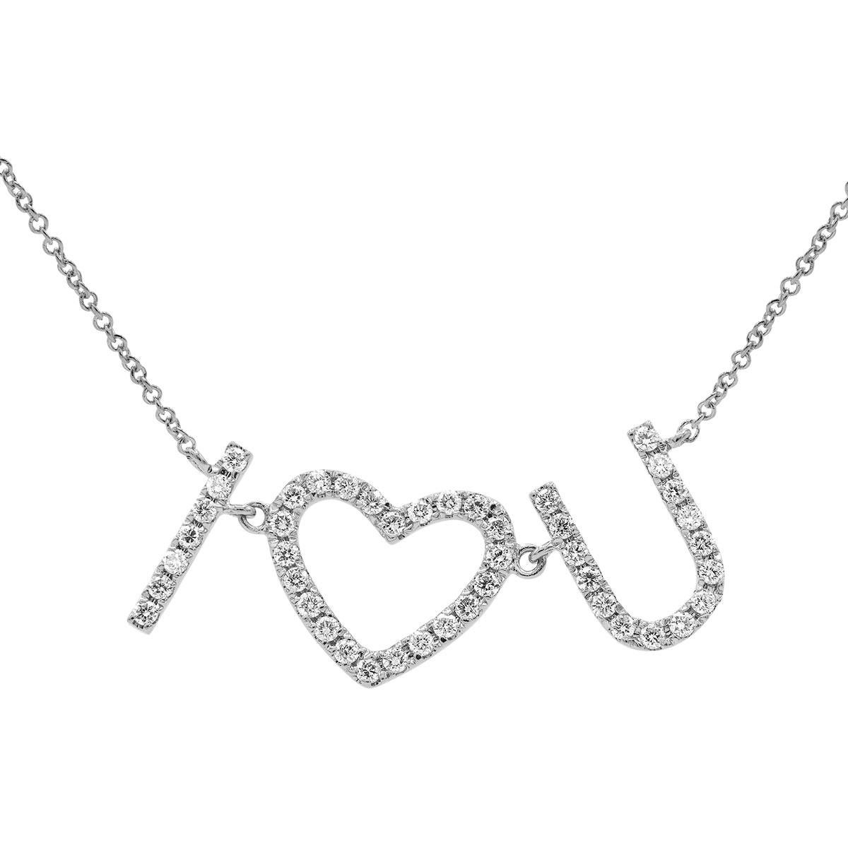 i love you necklace gold