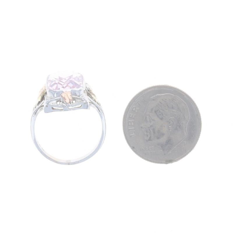 Bague cocktail Art déco en or blanc -14 carats ciseaux 8,25 carats 4 1/4 Pour femmes en vente
