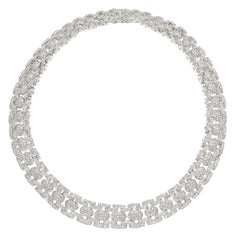 Damen-Diamant-Halskette aus Weißgold, 21,60 TDW, 156 Gramm