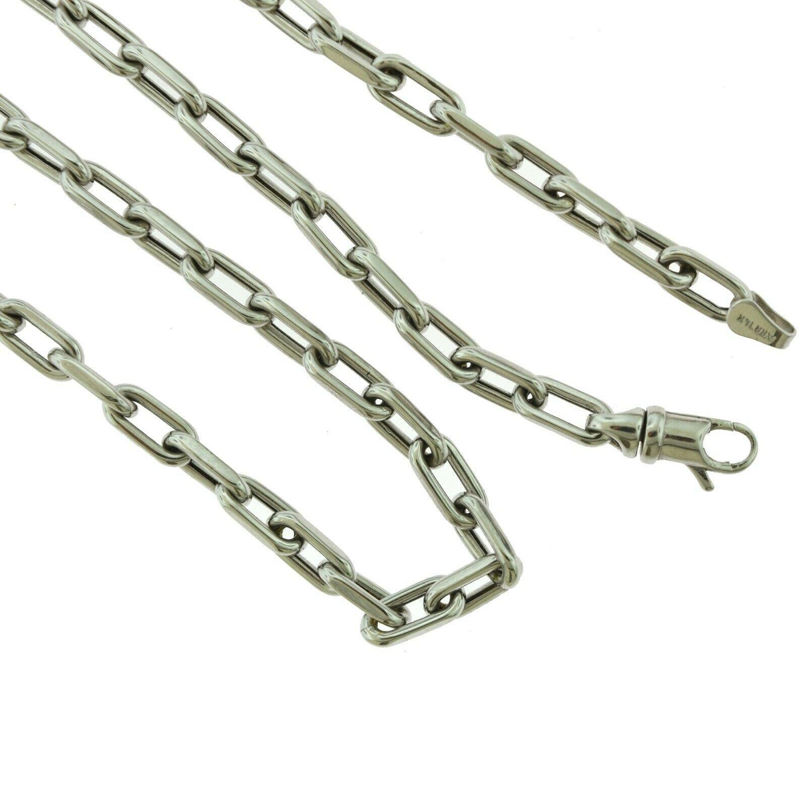 Brilliance Jewels, Miami
Questions? Call Us Anytime!
786,482,8100

Style: Chain Link Necklace

Metal: White Gold

Metal Purity: 14k​​​​​​​

Total Item Weight (grams): 17.2g

Necklace Length: Approx. 30 inches

Closure: Lobster Clasp

Hallmark: 14K;