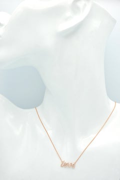 White Gold "Love" Necklace
